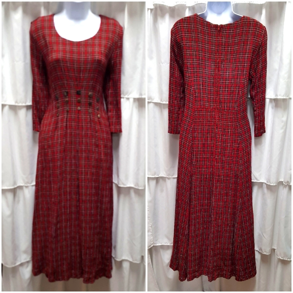 Vintage J.B.S Plaid Dress